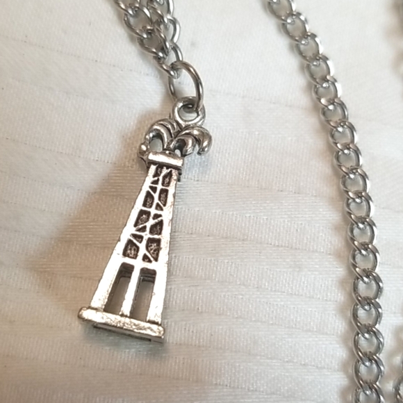 Silver Lighthouse Necklace - Picture 2 of 4